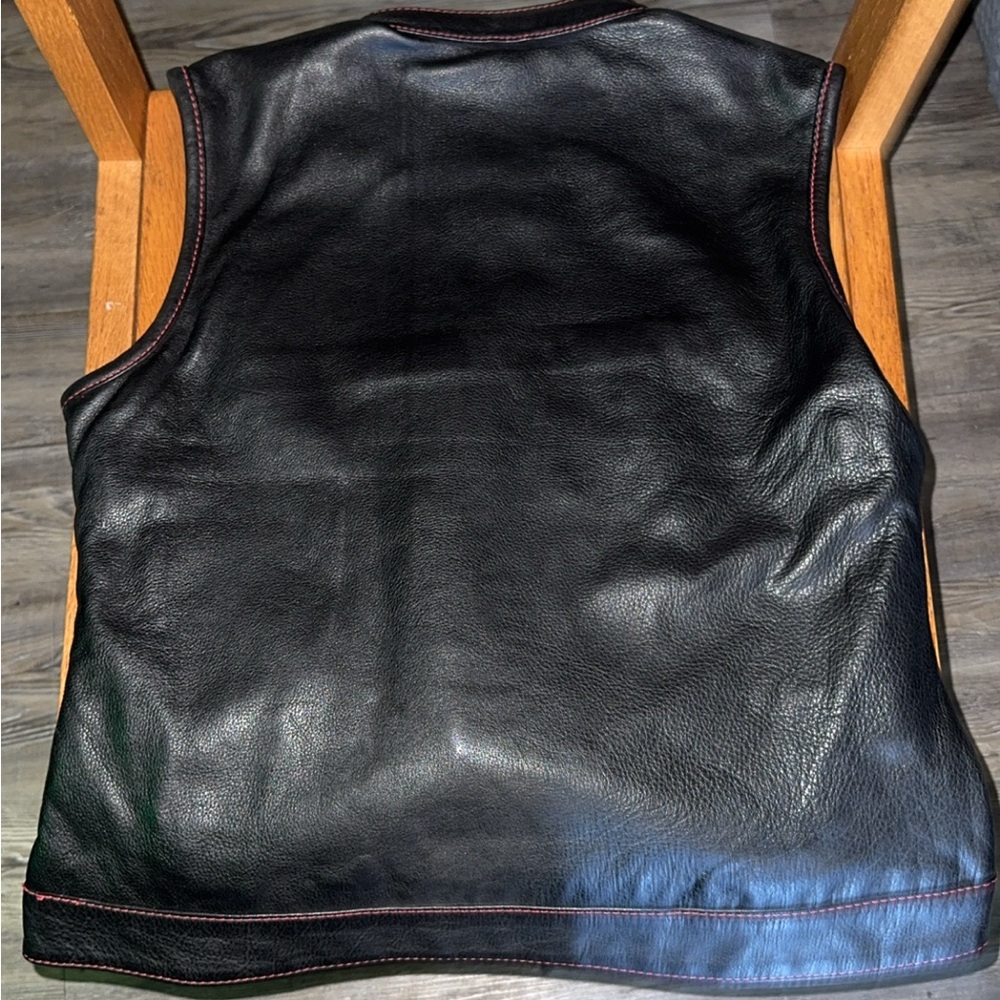 Women’s Black Cow Leather Vest